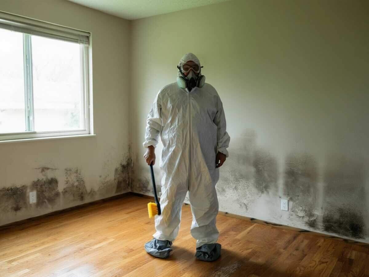 Mold remediation containment after water damage